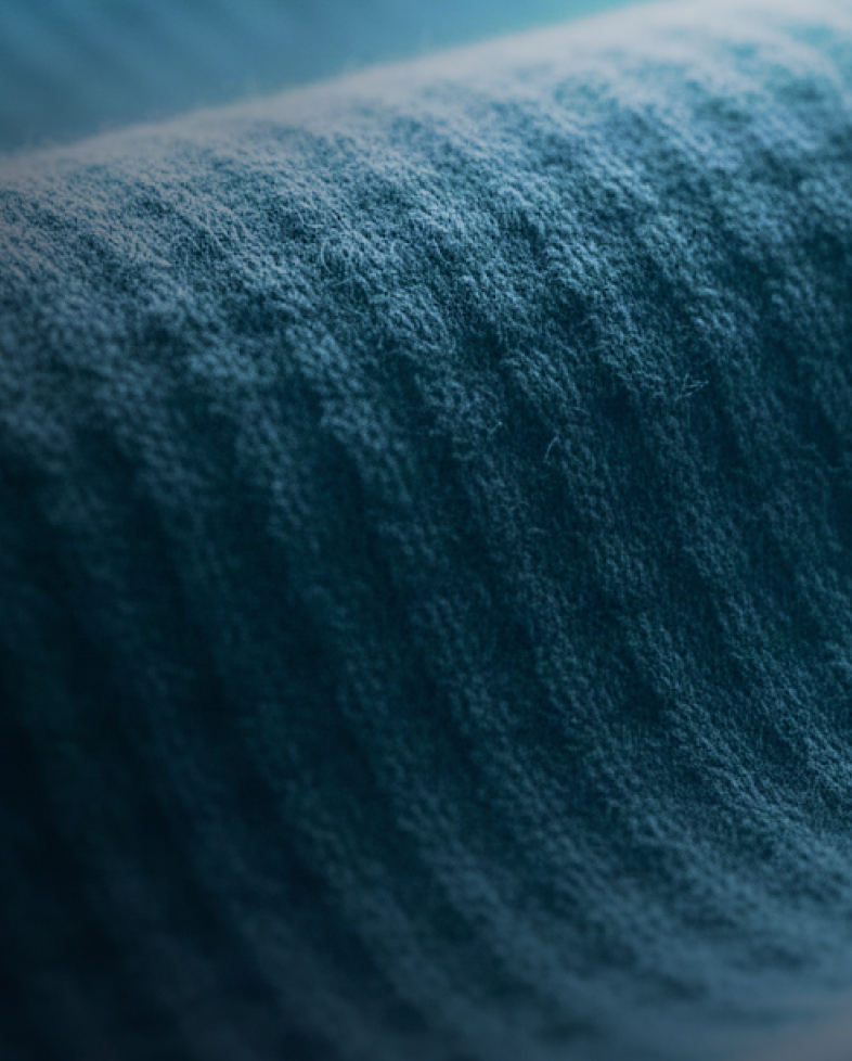 Close-up blue fabric texture