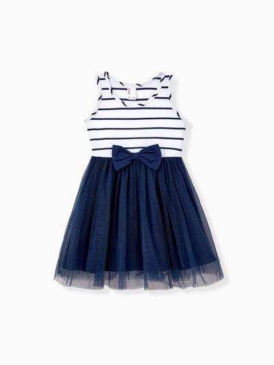 Toddler/Kid Girl Sunny Days Palm Print Cotton Dress, Perfect for Summer Vacations & Family Outings Tibetan Blue