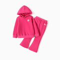 Barbie 2pcs Toddler Girl Character Print Pink Hoodie Sweatshirt and Flared Pants Set Pink