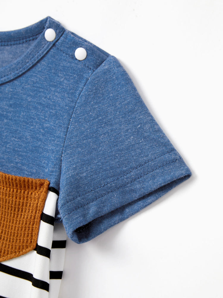 Mommy and Me Family Matching Soft Casual Outfit with Below Knee Dresses, Front Buttons, Belted Design Blue