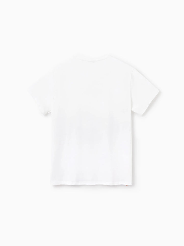 Daddy & Daughter Vacation Set Tropical Pineapple Coconut Tree Print Short-sleeve T-shirt or Hollow out Strap Dress for Summer Vacation White