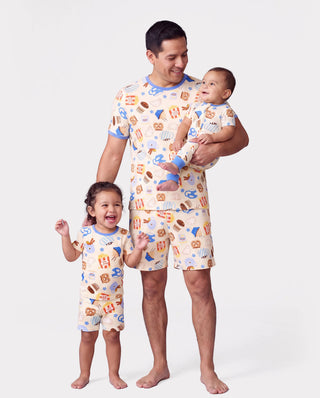 Daddy and son bamboo viscose pajama set, the plain style that gets worn again after the occasion