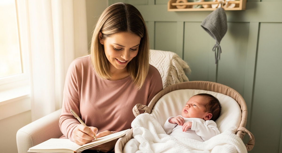 Unique baby girl names guide with mother and newborn in nursery