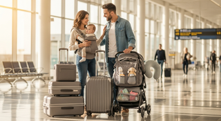 Baby travel packing guide for families at airport