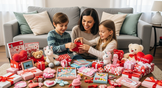 Valentine's Day gifts for kids guide illustration for families