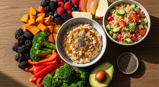 High-fiber pregnancy recipes with whole grains, prunes, and vegetables for constipation relief