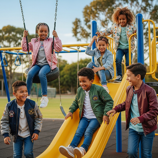 Kids bomber jacket guide illustration for children's outerwear