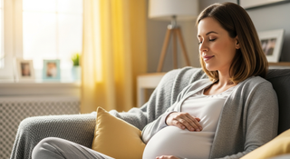 Morning sickness pregnancy guide illustration for expecting mothers