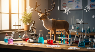 Christmas science education with reindeer and snowflakes guide for families