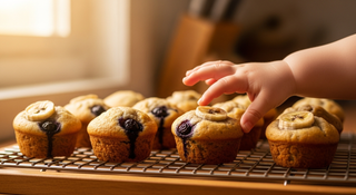 Baby muffins recipe guide showing soft no-sugar mini muffins with hidden vegetables on a cooling rack