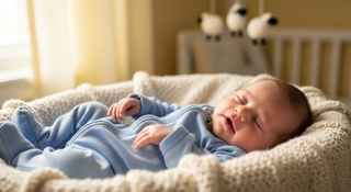 Newborn sleep tips guide illustration for overtired parents