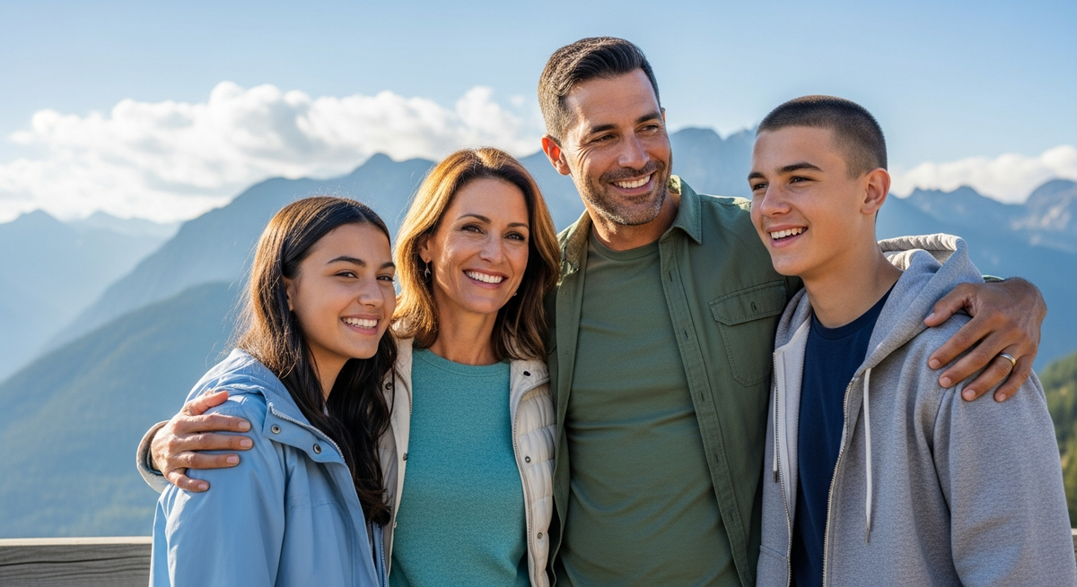 Family vacation ideas with teenagers at scenic mountain destination