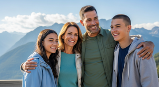 Family vacation ideas with teenagers at scenic mountain destination