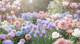 Garden bloom baby names guide with dahlia iris magnolia poppy flowers