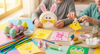 Easter crafts activities illustration for kids