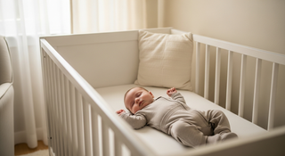 Baby sleep temperature guide illustration for new parents