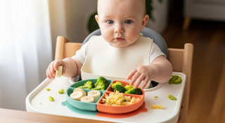 8 month old baby food guide illustration for parents and caregivers