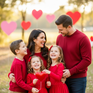 Valentine's Day family celebration guide for coordinated outfits and activities