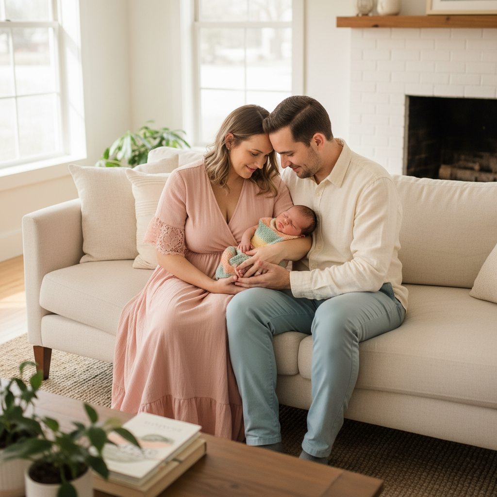 Adorable newborn family photo outfits guide for picture-perfect memories with new parents