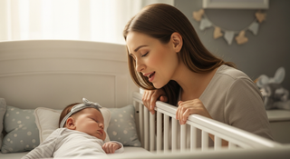 Best baby lullabies for sleep - mother singing to sleeping baby in peaceful nursery