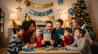 Easy New Year trivia guide illustration for parents and kids