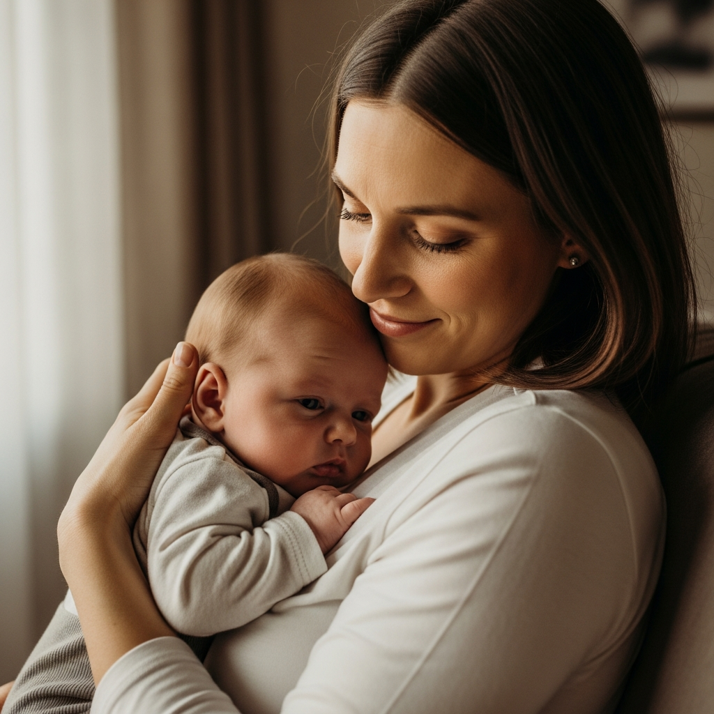 1 month old baby development guide illustration for new parents