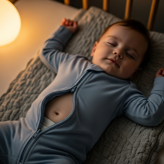 2-way zipper diaper change guide for peaceful baby sleep at night