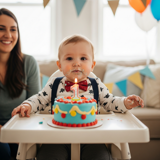 Baby first birthday celebration guide illustration for parents