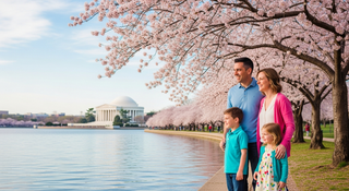Washington DC Cherry Blossom Festival family viewing guide Tidal Basin Jefferson Memorial