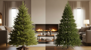 Real vs artificial Christmas tree comparison guide for families choosing holiday decor