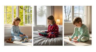 Children in various seasonal pajamas guide for year-round comfort