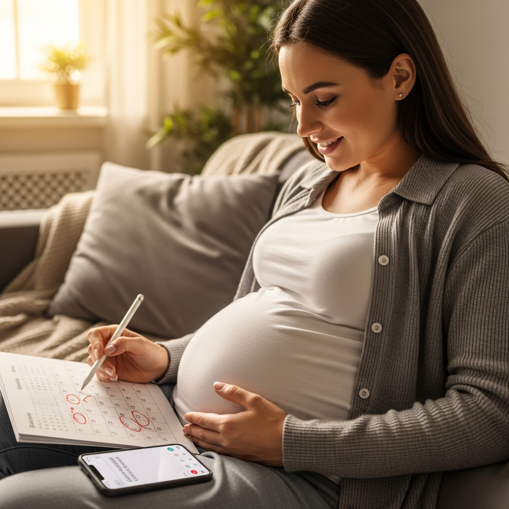 Irregular periods pregnancy due date guide illustration for expectant mothers