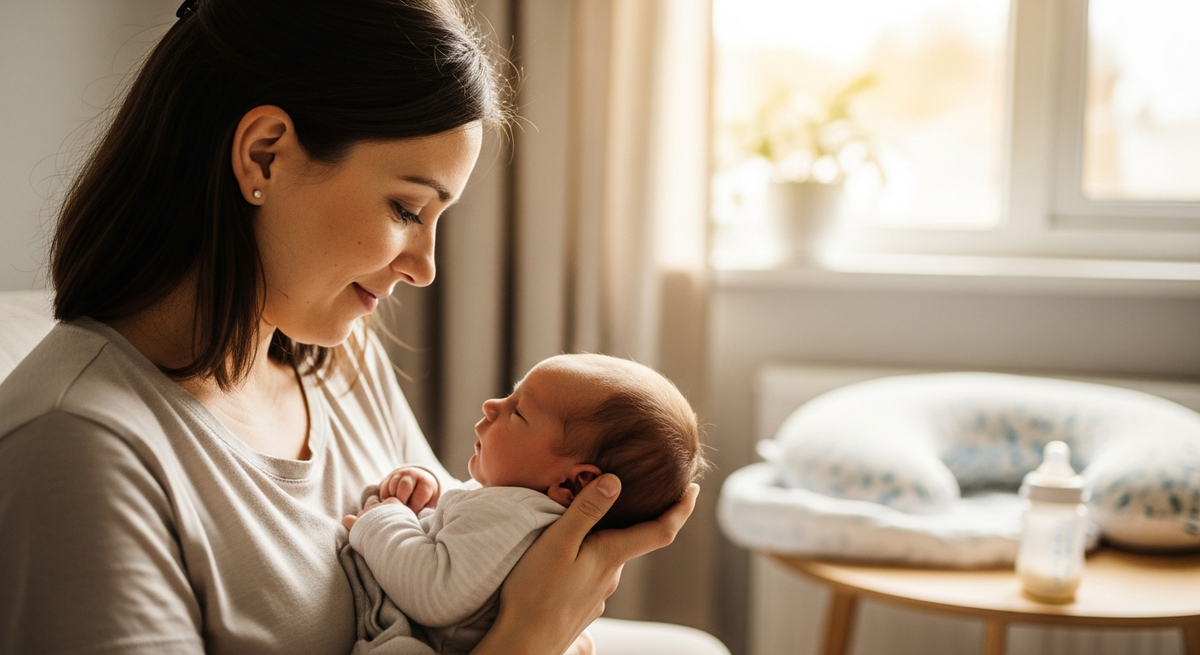 Breastfeeding vs formula guide illustration for new mothers making feeding decisions