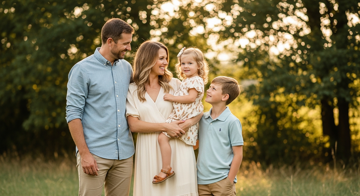 Family picture outfits guide illustration for parents planning perfect family photos