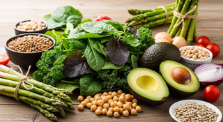 Folate-rich fertility foods guide illustration for women trying to conceive