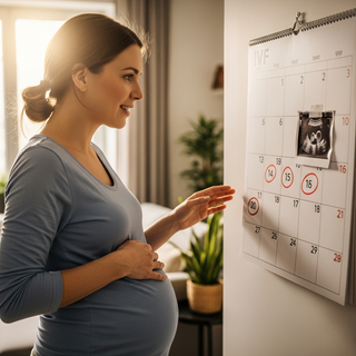 IVF due date calculator showing pregnancy timeline after embryo transfer