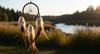 Native American feather and dreamcatcher symbolizing spiritual baby naming traditions