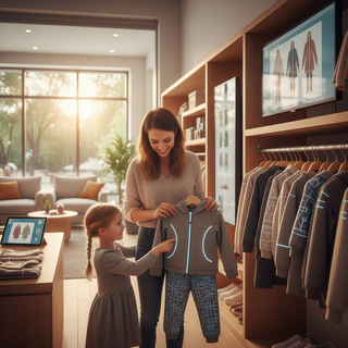 Smart fabrics and kids clothing guide illustration for parents exploring intelligent textile technology