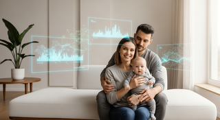 Tech baby names guide illustration for modern tech-savvy parents