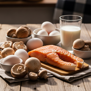 Vitamin D rich foods safe for pregnancy including salmon eggs mushrooms and milk