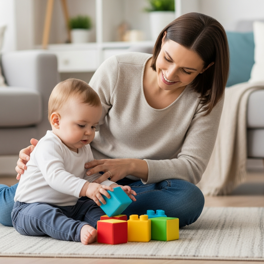 8 month old baby development milestone guide illustration for parents