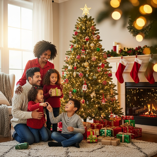 Christmas wishes guide illustration for families celebrating together