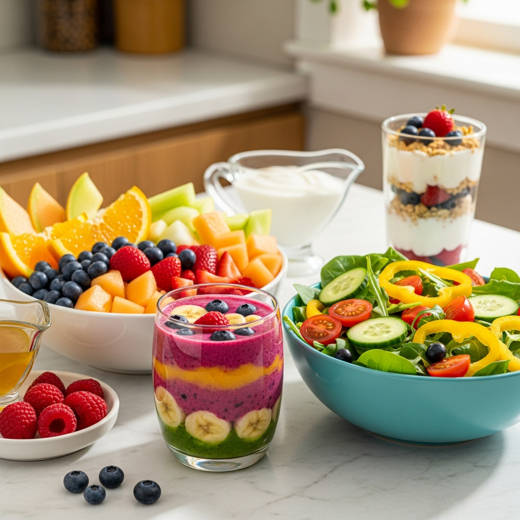 Cold pregnancy-safe foods spread for first trimester nausea relief