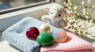 Beautiful gemstones ruby pearl jade opal with nursery theme for baby names guide