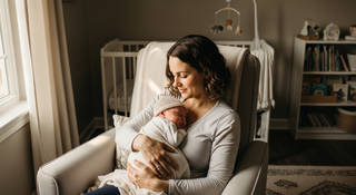 How to drop a nap guide illustration for new parents with sleeping baby in nursery