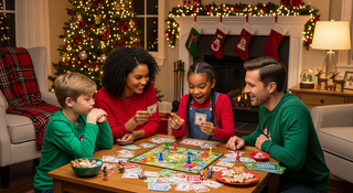 Disney family trivia game during Christmas holidays for parents and kids