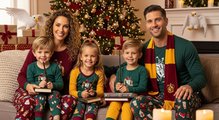Family Matching Harry Potter Christmas Pajamas for Cozy Nights