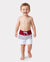 Toddler Boy Swimsuits Red Striped Colorblock Swim Trunks Matching Beachwear Outfits for Summer, Cruise, Vacation Red