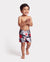 Toddler Boy Tropical Floral Swim Trunk Black