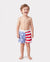 Toddler Boy Independence Day 4th of July Patriotic Swimwear Stars Stripes Board Shorts Blue